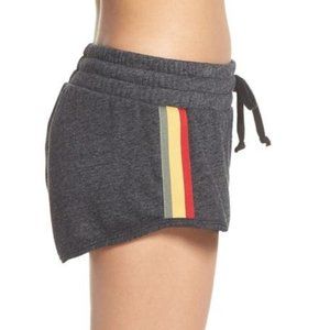 Spiritual Gangster Golden State Chill Shorts Gray Retro Stripe XS